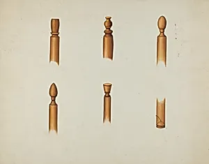 Shaker Chair Finials and Ball & Socket Foot