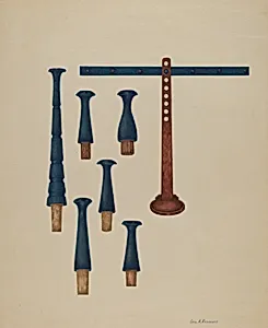 Shaker Pegs and Candlestand