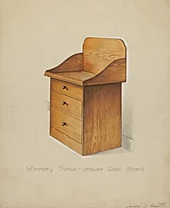 Shaker Wash Stand with Drawers by Irving I. Smith