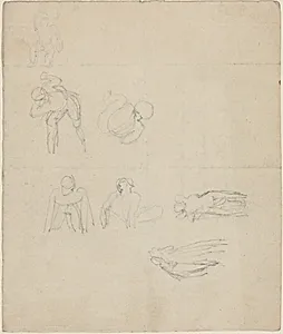 Sheet of Figures Studies by John Flaxman