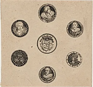 Sheet of Seven Roundels with Portraits