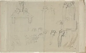 Sheet of Studies [recto and verso] by John Flaxman