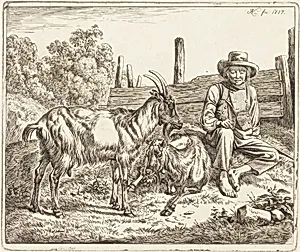 Shepherd Boy with Two Goats