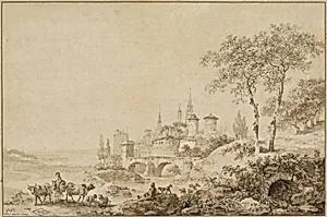 Shepherds in a Landscape before a Fortified Town