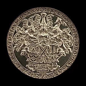 Shield with Helms and Crests [reverse]