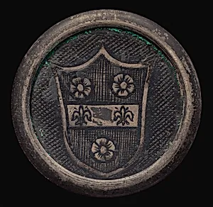 Shield with Three Roses and Two Lilies