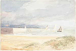 Shore Scene with Sailboats (Portland, Dorset?)
