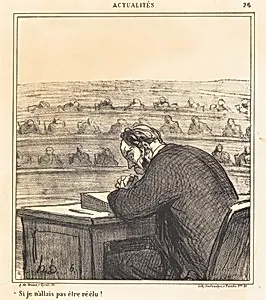 Si je n'allais pas être réélu! by Honoré Daumier