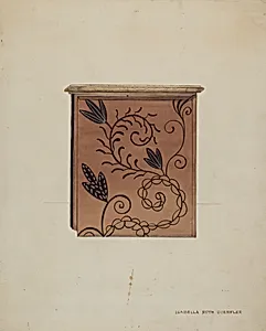 Side View of Guilford Painted Chest