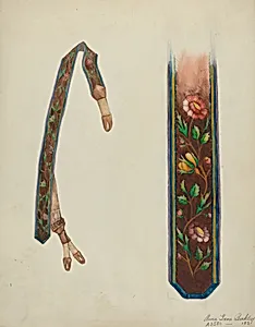 Silk Embroidered Suspenders