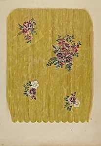 Silk with Embroidered Flowers