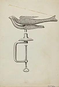 Silver Bird Sewing Holder