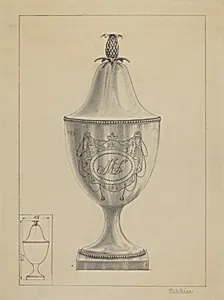 Silver Covered Sugar Urn