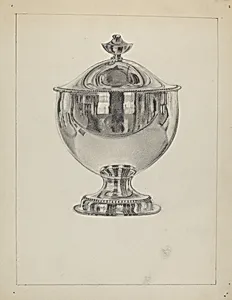 Silver Sugar Bowl with Cover