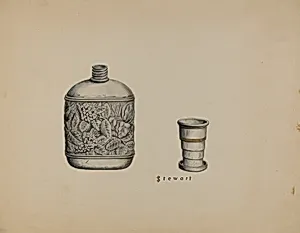 Silver Whiskey Flask