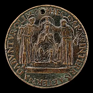 Sixtus IV Being Crowned by Saint Francis and Saint  Anthony of Padua [reverse]
