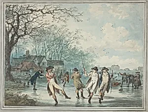 Skaters on the Serpentine in Hyde Park