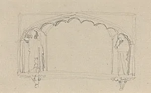 Sketch for a Gothic Monument (the Simcoe Monument?) by John Flaxman
