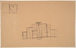 Sketch for mural project "The Foreign Plowman"