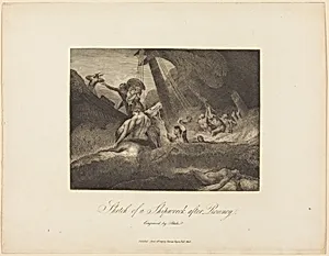 Sketch of a Shipwreck by William Blake after George Romney