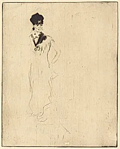 Sketch of a Young Lady in Violet (Esquisse de jeune femme a la violette) by Norbert Goeneutte