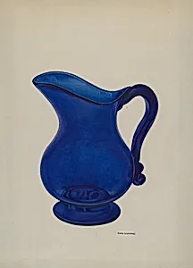 Small Blue Milk Pitcher