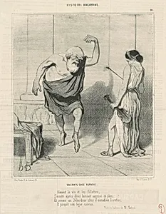 Socrate chez aspasie by Honoré Daumier