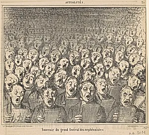 Souvenir du grand festival des orphéonistes by Honoré Daumier