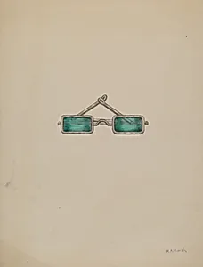 Spectacles with Green Lenses