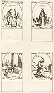 St. Alexander Carbonarius; St. Clare; St. Digna and Companions; St. Concordia by Jacques Callot