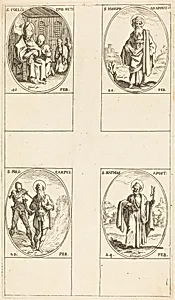 St. Felix; St. Joseph of Arimathea; St. Polycarpe; St. Matthias, Apostle by Jacques Callot