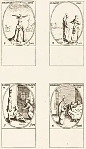 St. Medard; St. Calliopa; Sts. Primus and Felician; St. Margaret of Scotland by Jacques Callot