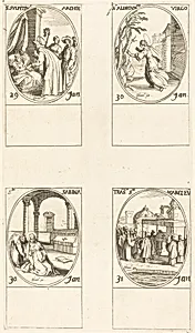 St. Sulpicius; St. Aldegondes; St. Sabina; The Calling of St. Mark by Jacques Callot