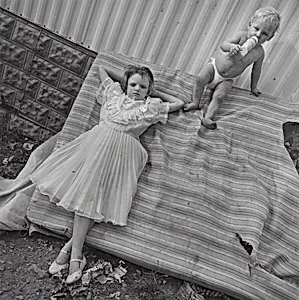 Stacy Spivey and her baby brother, McKee, Kentucky