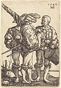 Standard Bearer, Drummer, and Piper