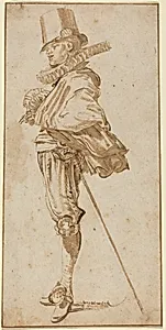 Standing Cavalier Wearing a Sword