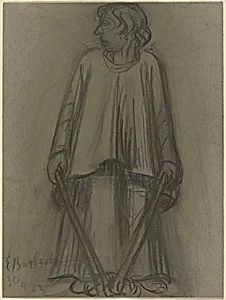 Standing Figure with Extinguished Torches