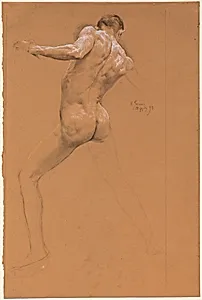 Standing Male Nude from Behind