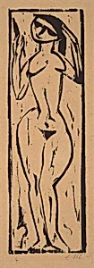 Standing Nude Woman with a Hand Mirror