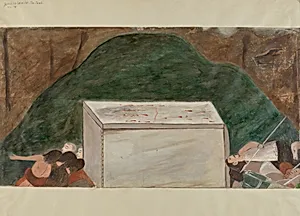Station of the Cross No. 14: "Jesus is Laid in His Tomb"