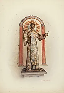 Statue of Santo (probably St. Dominic)