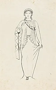 Statue on the Pediment over the West Front ofa Temple at Egina by W. Walton after John Flaxman