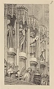 Statues in the Architecture of Henry the Seventh's Chapel, Westminster Abbey by Maria Denman after John Flaxman