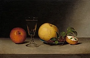 Still Life with Apples, Sherry, and Tea Cake