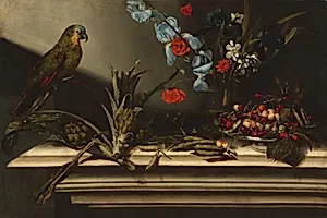 Still Life with Artichokes and a Parrot