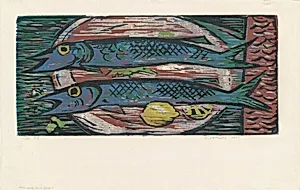 Still Life with Blue Fish