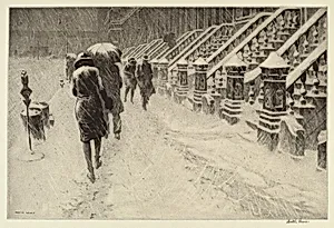 Stoops in Snow
