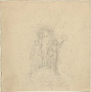Studies for a Monument with the Crowning of a Figure [recto and verso] by John Flaxman
