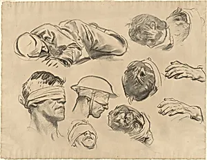 Studies for "Gassed" by John Singer Sargent