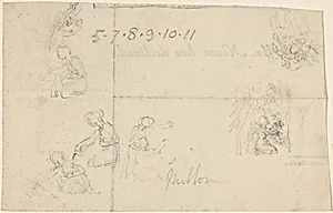 Studies of Women Kneeling by John Flaxman